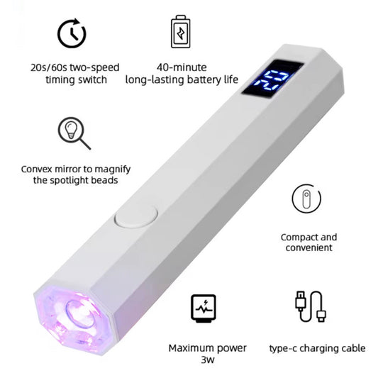 Frbeautysalon Portable UV LED Nail Lamp – Professional Nail Art Curing Light